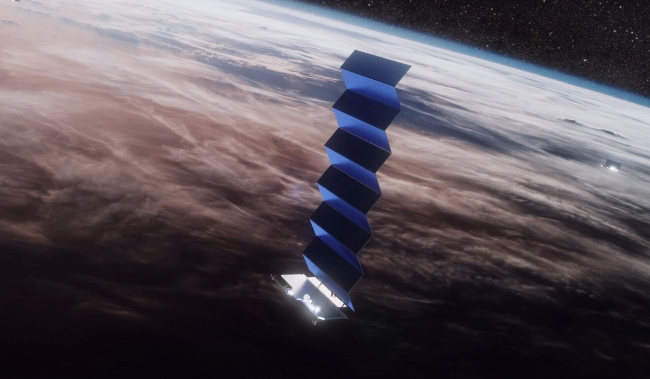 Un rendering di un satellite Starlink in orbita terrestre bassa. (Immagine: SpaceX)