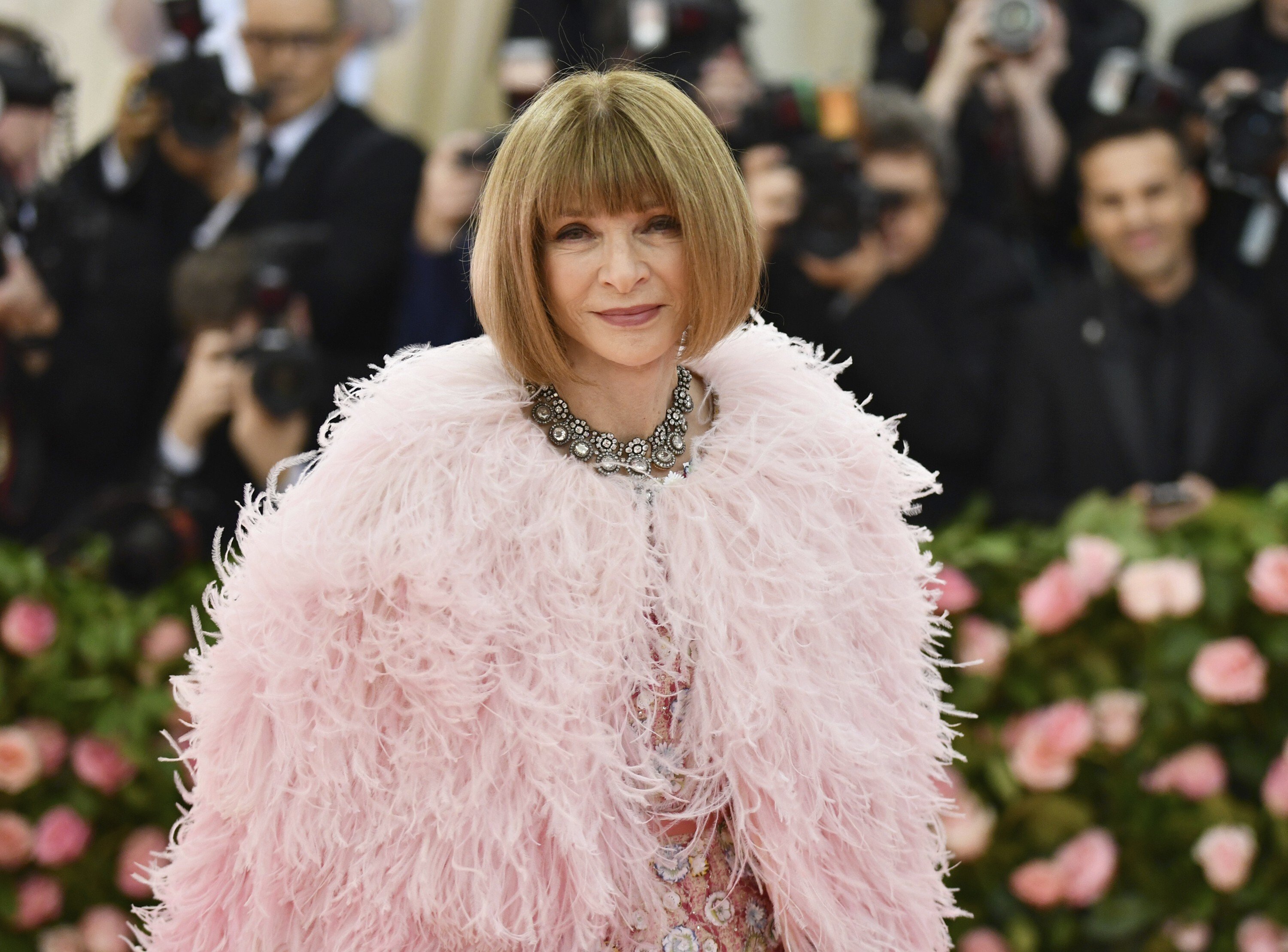 Loved, hated, but never ignored – Anna Wintour unmasked without her trademark sunglasses, at the Met Gala in 2019. Photo: AP