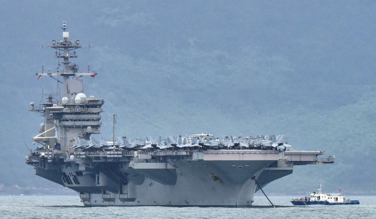 The USS Theodore Roosevelt is one of three US aircraft carriers operating in the region. Photo: Reuters