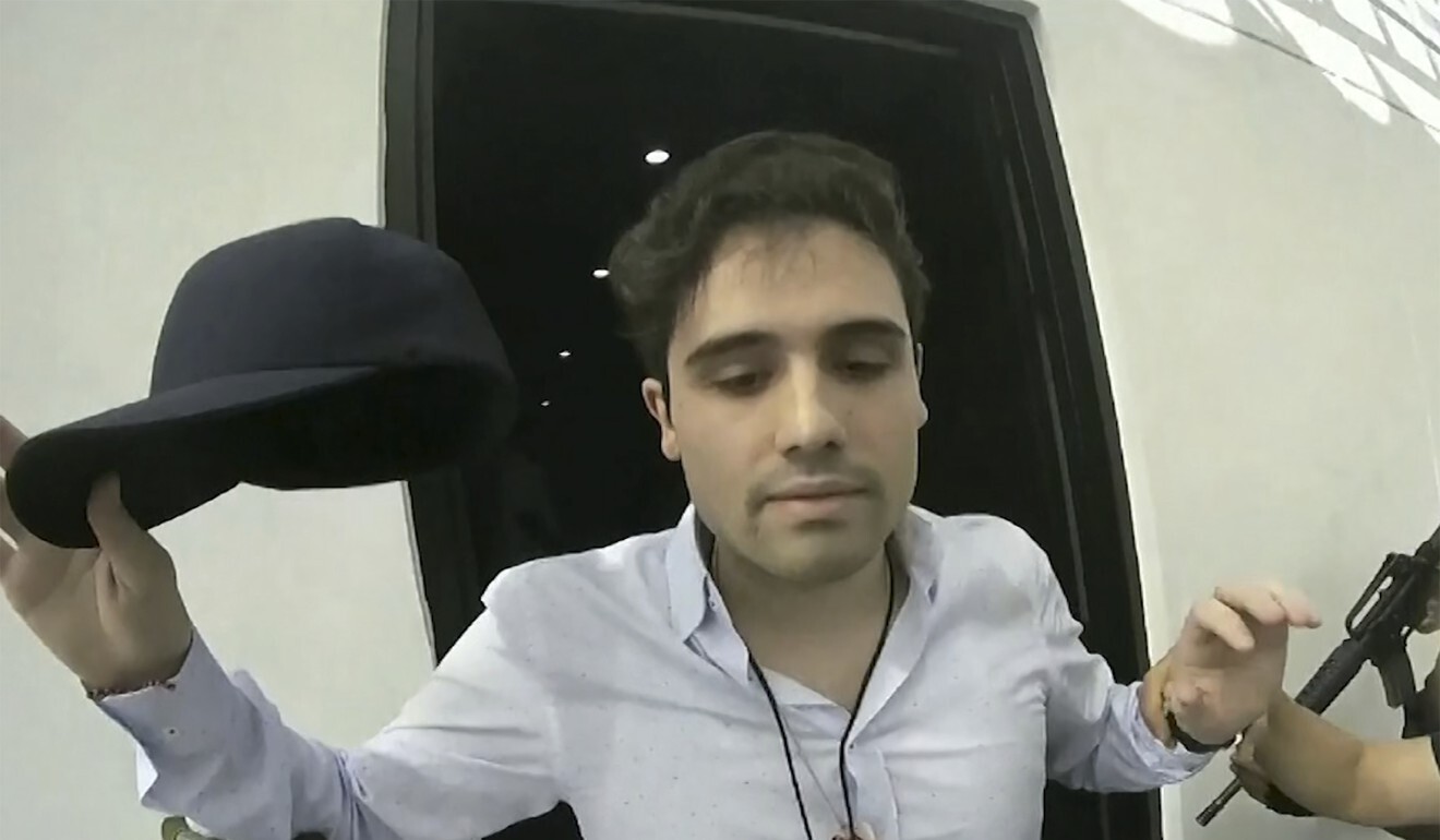 Ovidio Guzman Lopez at the moment of his detention in Culiacan, Mexico. Photo: AP
