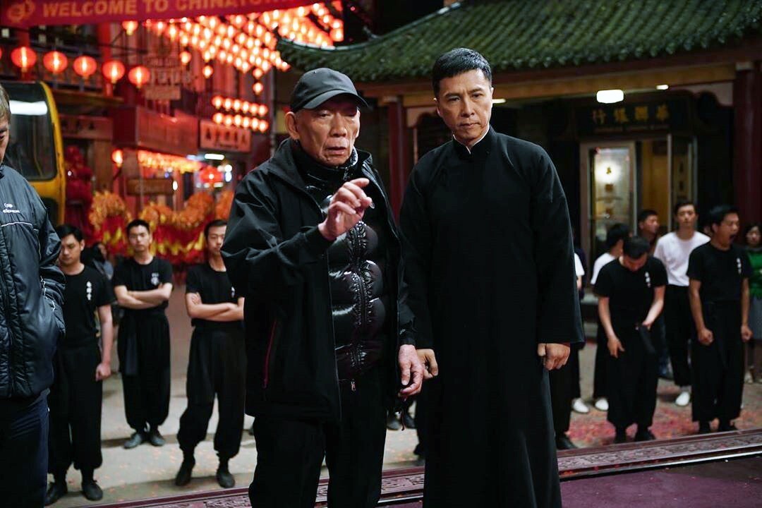 Yuen Woo-ping (left) and Donnie Yen (right) on the set of Ip Man 4. Photo: @movieipman4 / Instagram