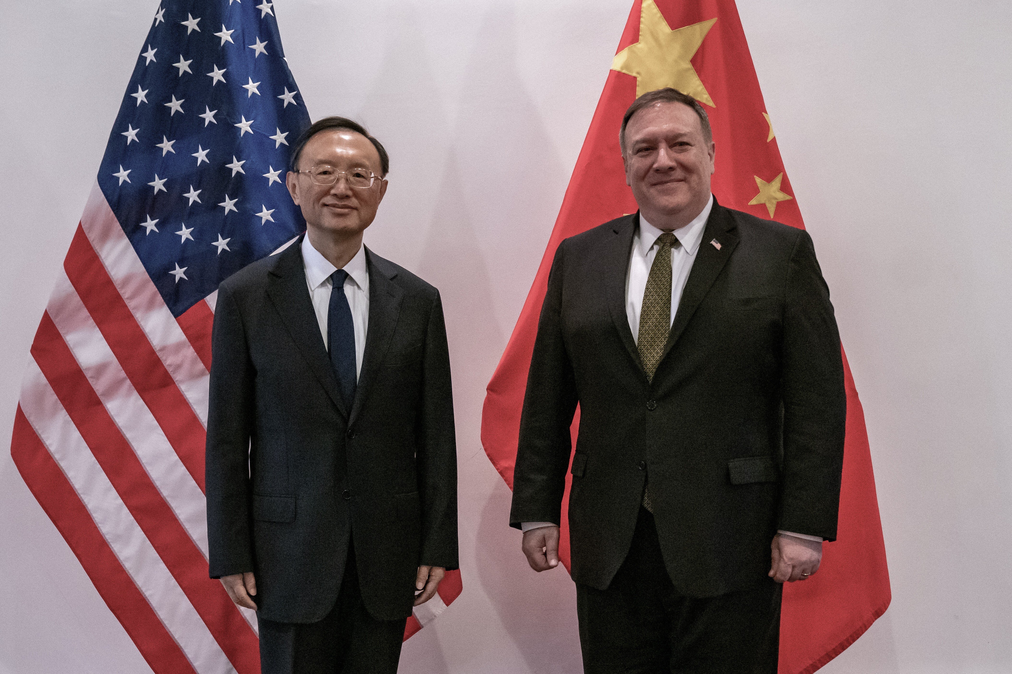 Yang Jiechi, director of China’s Central Foreign Affairs Commission Office, and US Secretary of State Mike Pompeo meet in Honolulu on June 17. Photo: US Department of State / DPA