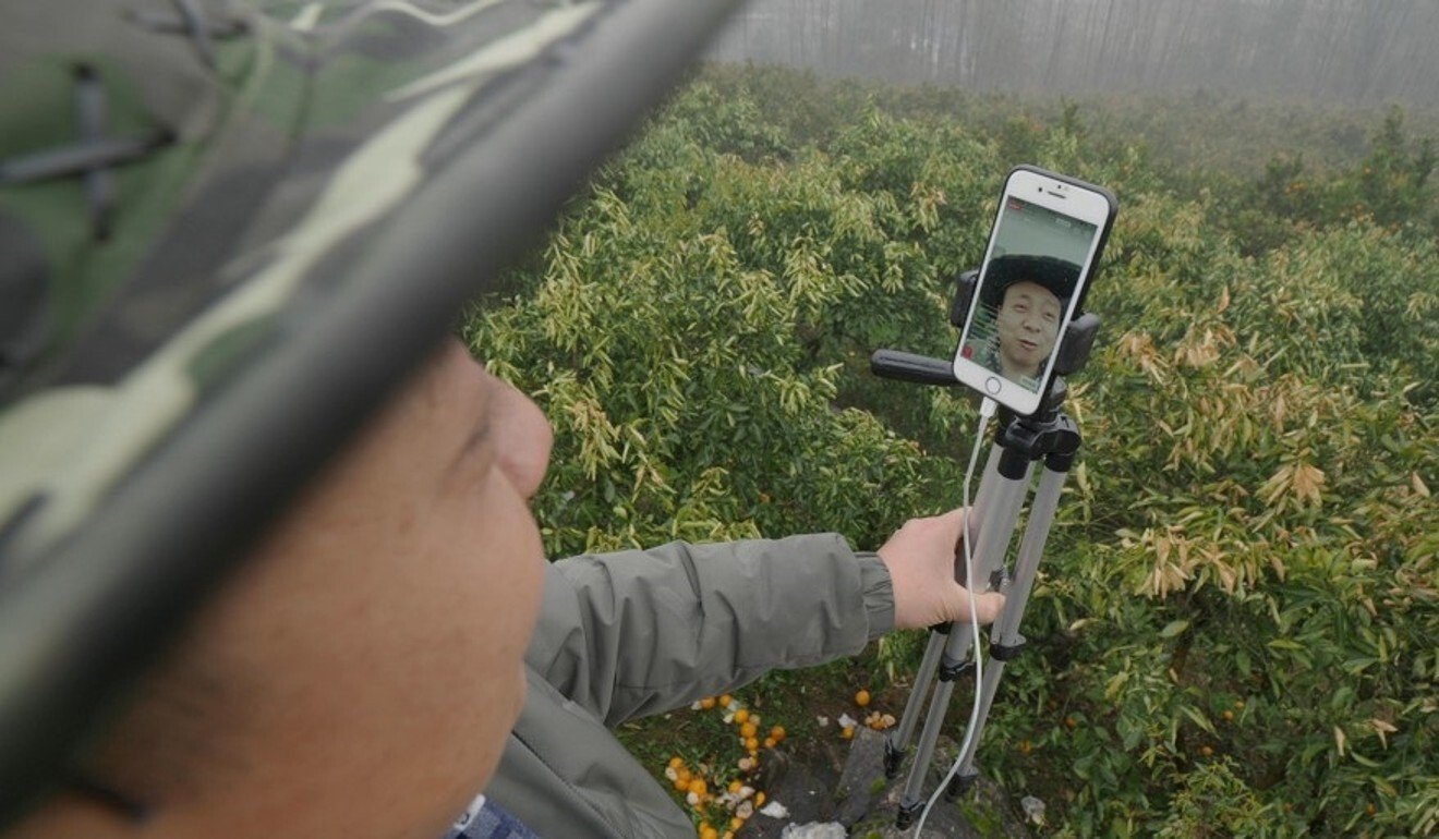 More farmers are now selling fresh produce on live streams in China. (Photo: Chris Chang)