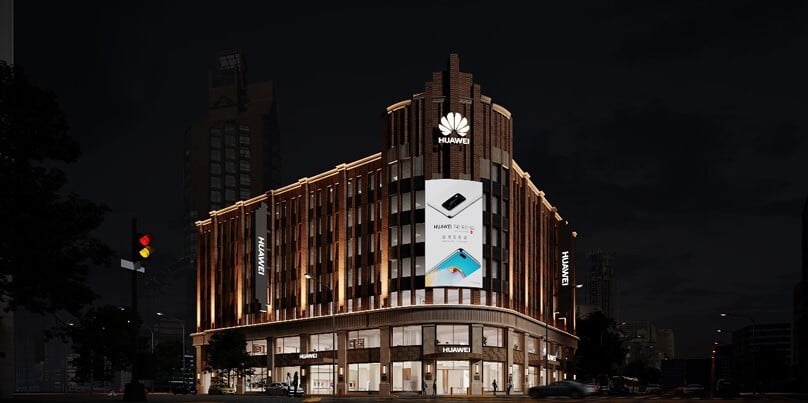 Huawei’s largest flagship store yet is located in Shanghai’s busy shopping area on Nanjing Road. (Picture: Handout)