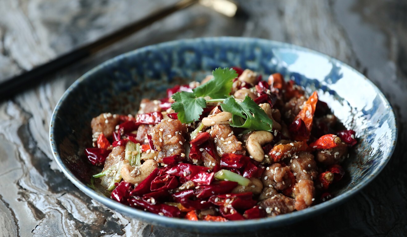 Wok-fried free-range chicken with Sichuan dried chillies at 1935 Restaurant in Central. Photo: Jonathan Wong