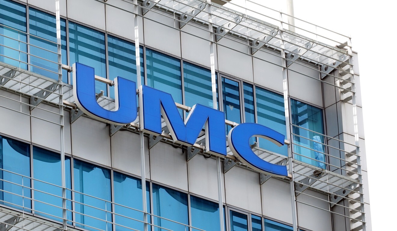 The United Microelectronics Corp (UMC) logo is seen on a building in Tainan City, Taiwan in May 2016. Photo: EPA-EFE