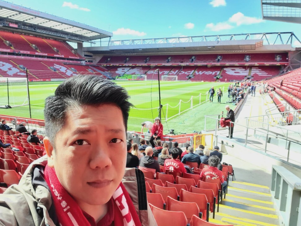 Louis Shum at Anfield Stadium in May, 2019. Photo: Handout