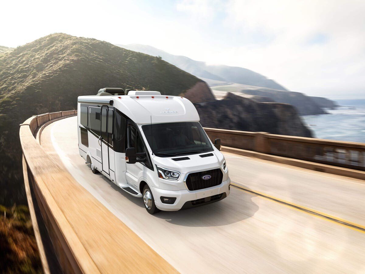A luxury RV built on a Ford Transit 