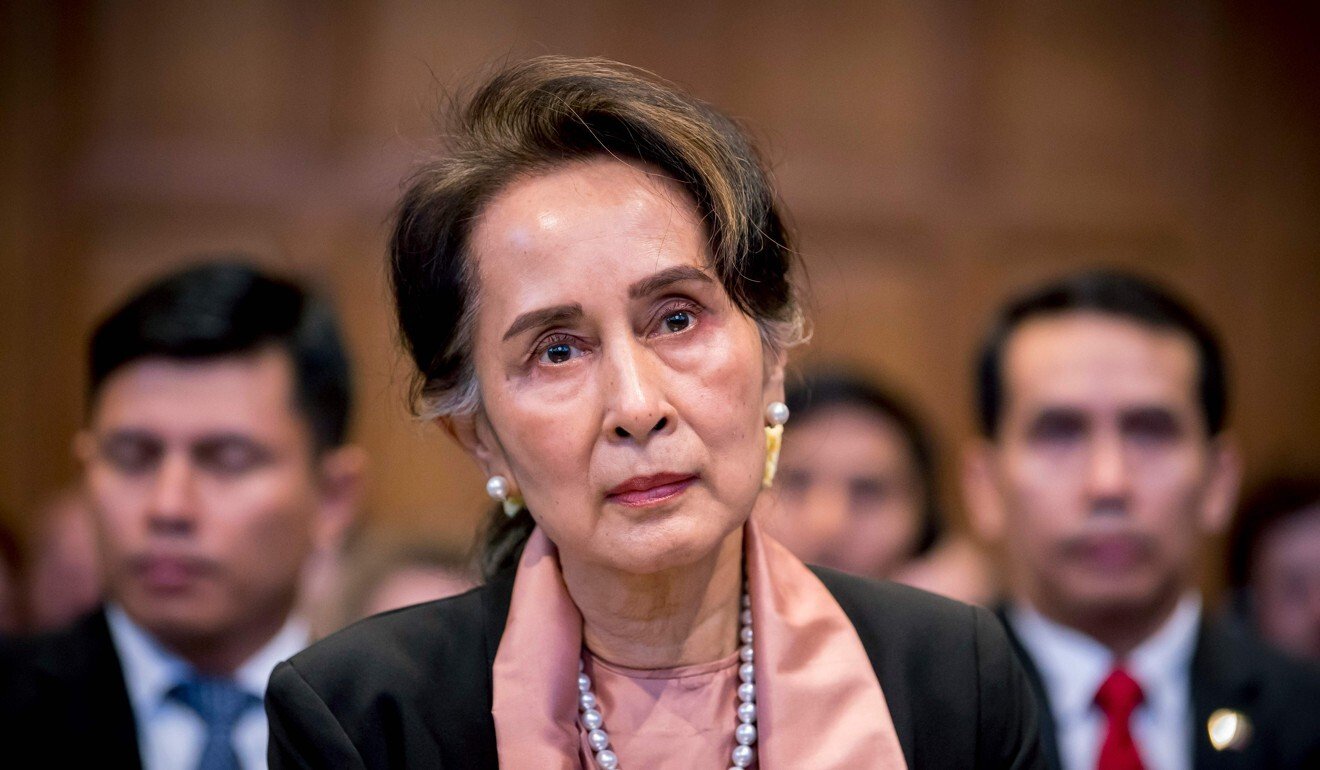 State Counsellor Aung San Suu Kyi at the International Court of Justice in 2019. Photo: AFP