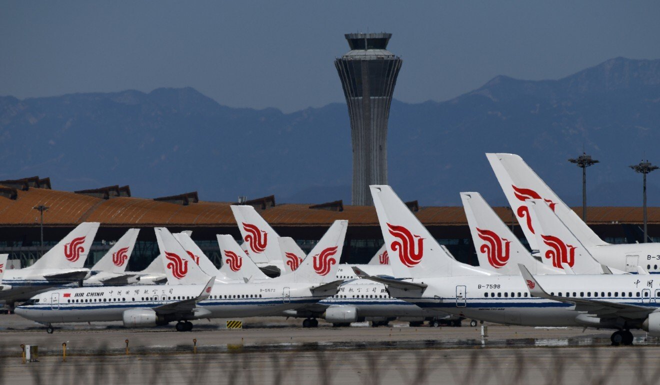 Planes on the tarmac at Beijing Capital International Airport. Photo: Greg Baker/AFP via Getty Images
