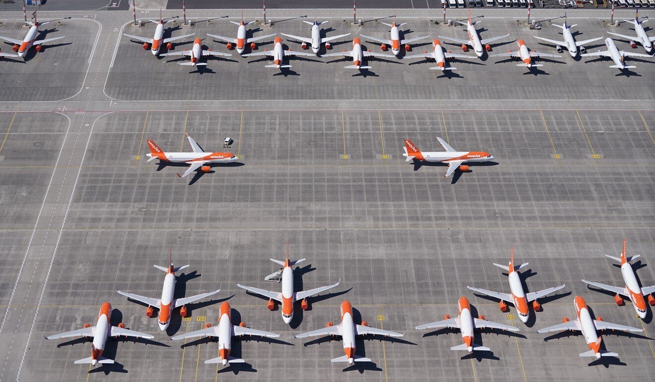 Planes parked at Berlin-Brandenburg Airport earlier this month. Photo: Sean Gallup/Getty Images