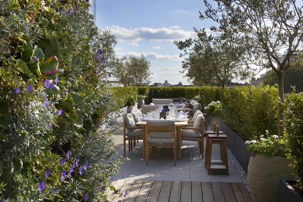 The penthouse’s roof garden at Belgravia Gate