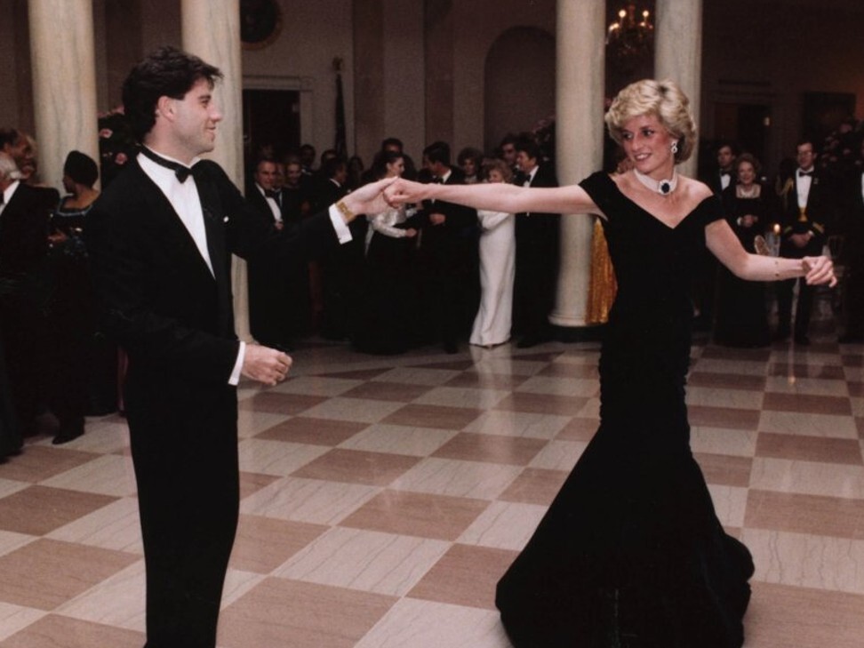 Princess Diana with John Travolta at the White House in 1985. Photo: AP