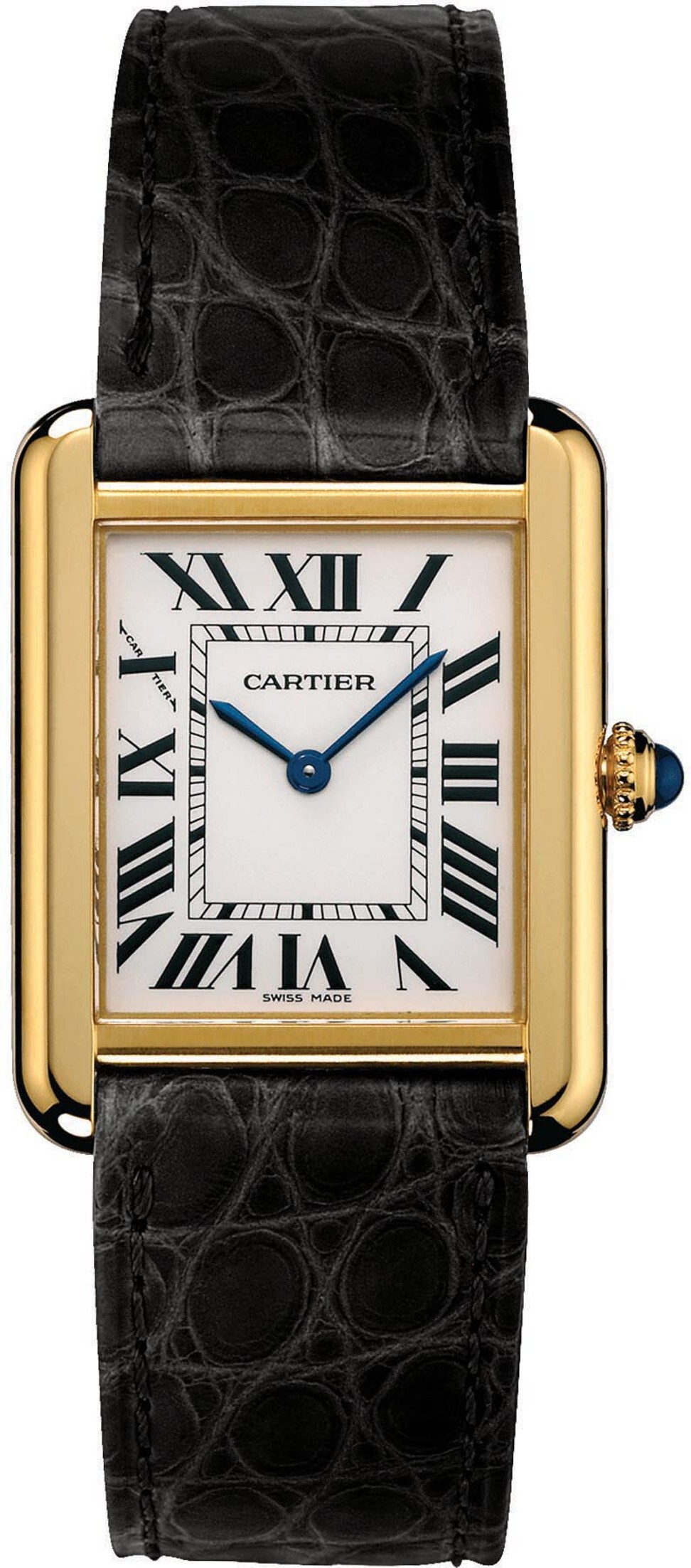 A version of the Cartier Tank watch in yellow Diana was often seen wearing. Photo: Cartier