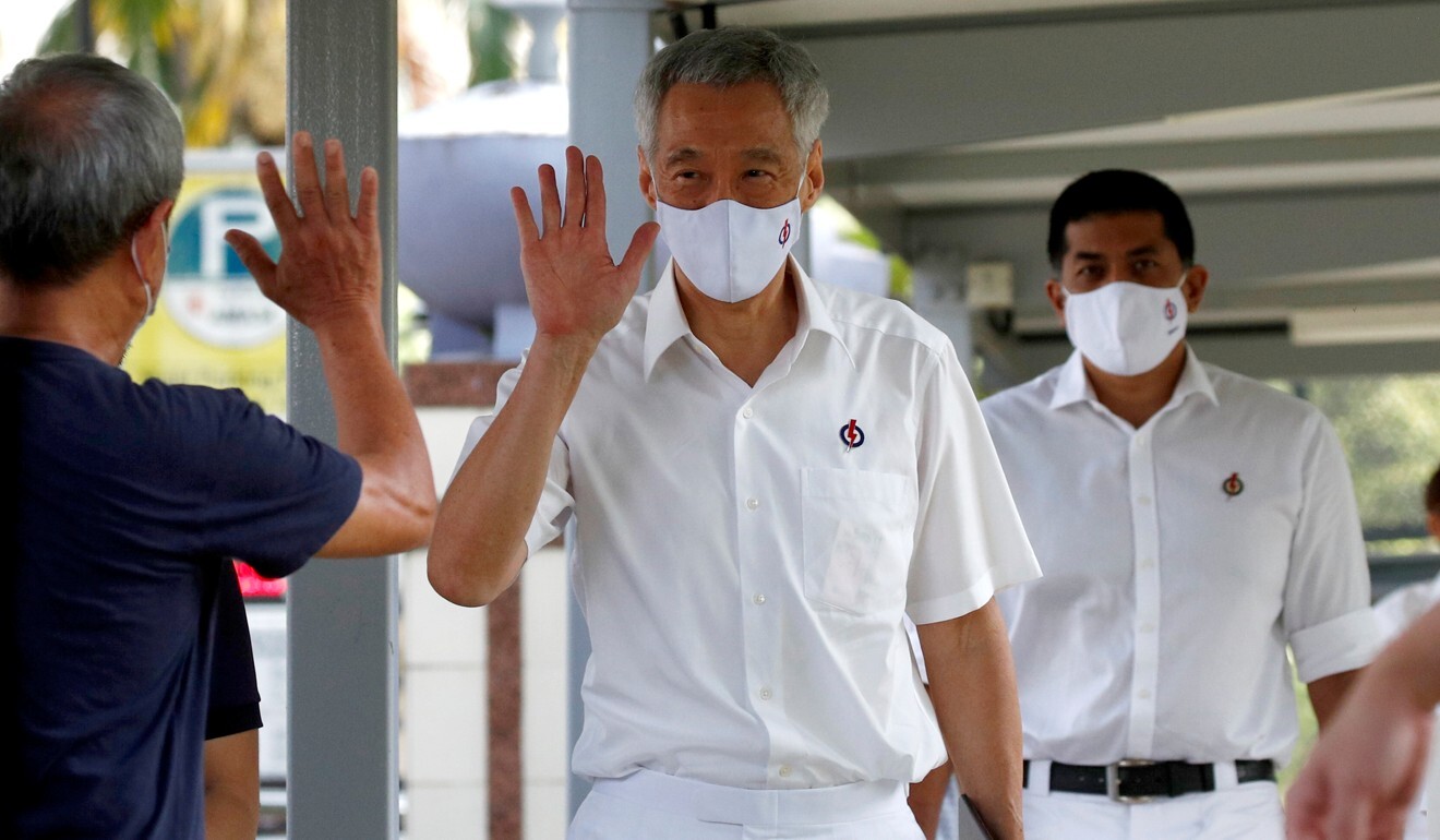 Singapore’s Prime Minister Lee Hsien Loong of the ruling People's Action Party arrives at a nomination centre ahead of the July 10 general election. Photo: Reuters