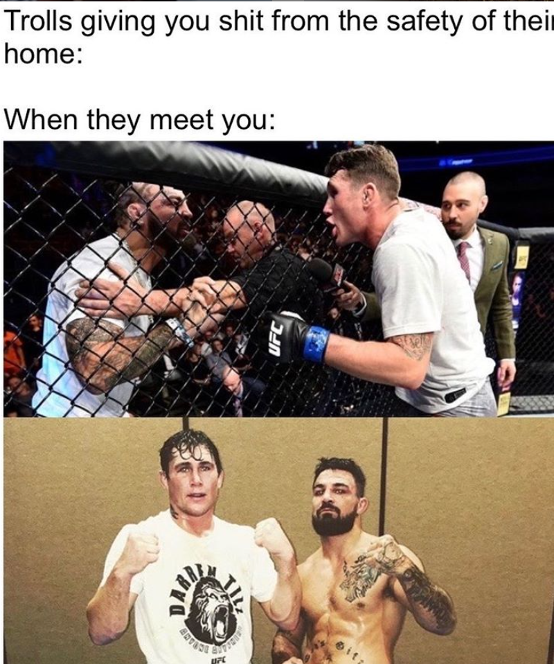 Middleweight contender Darren Till posts a photo with friend-turned-enemy Mike Perry. Photo: Instagram/Darren Till