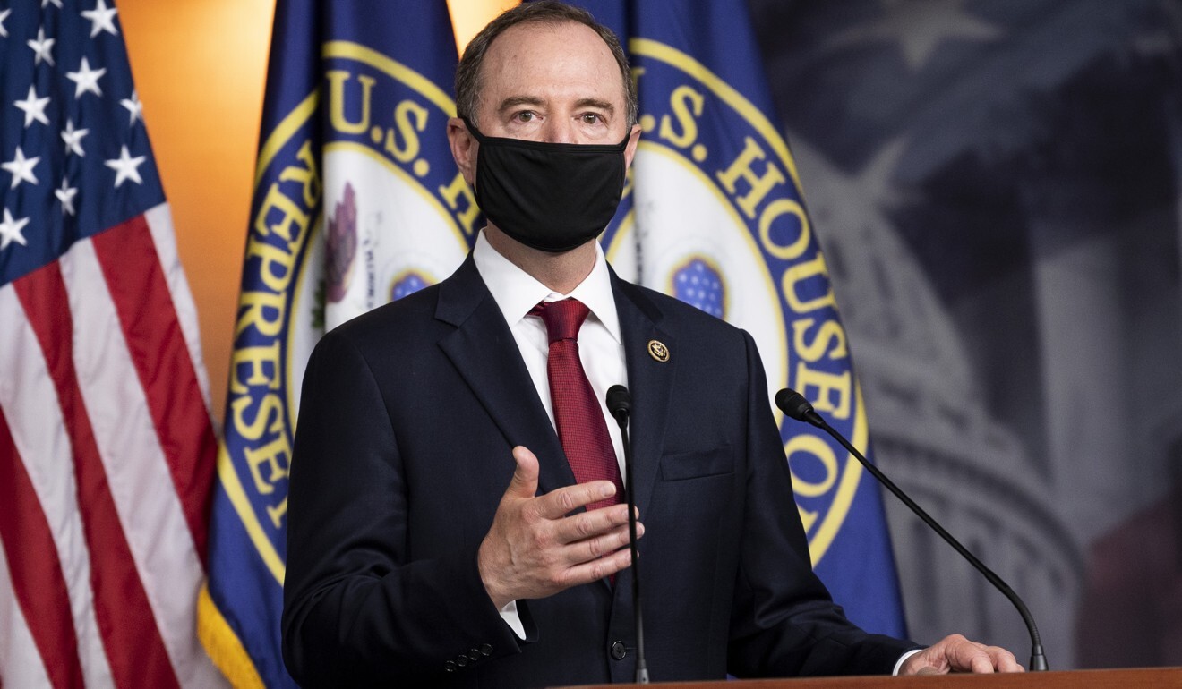 Adam Schiff, chair of the House Intelligence Committee, speaks during a press conference at the Capitol Hill on Tuesday. Photo: dpa