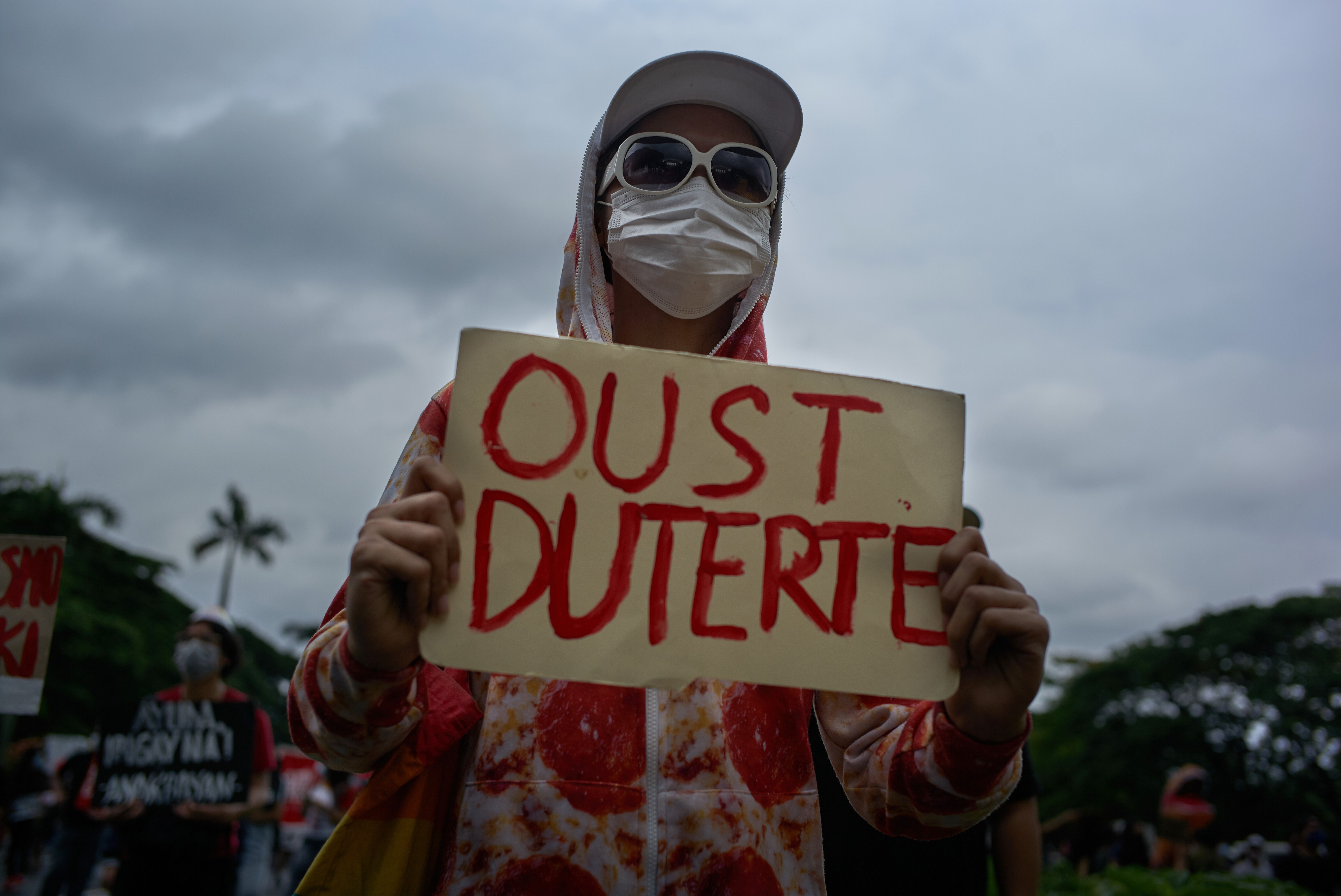 Protesters rally in Manila. Photo: Getty Images