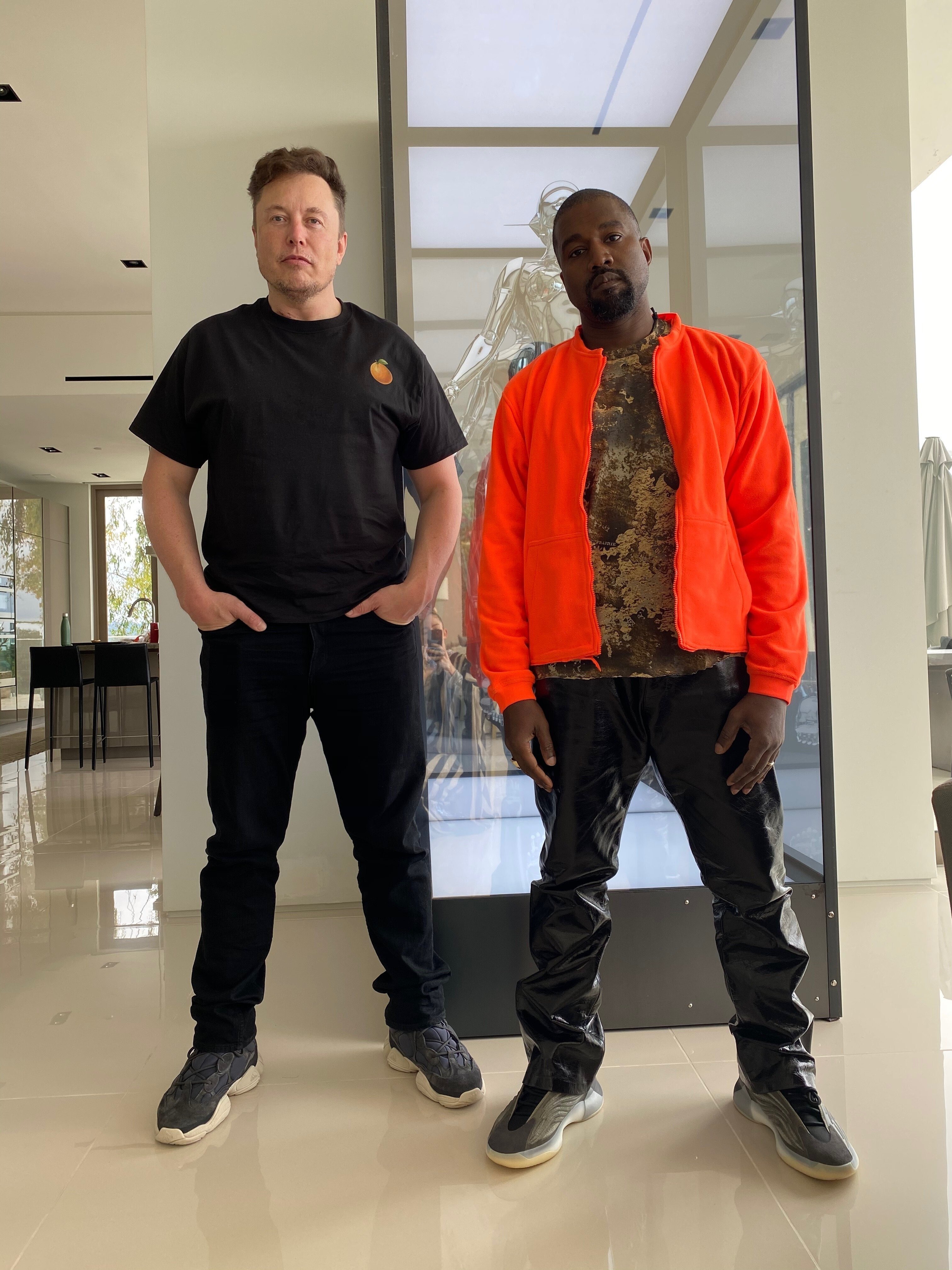 Strike a pose: Elon Musk and Kanye West bring the swagger to Twitter. Photo: @ye/ Twitter