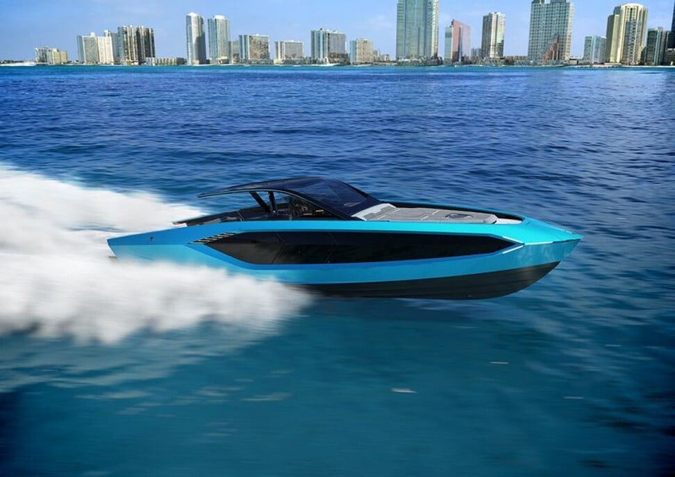 The Lamborghini 63 luxury speedboat was developed with Italian Sea Group. Photo: Lamborghini