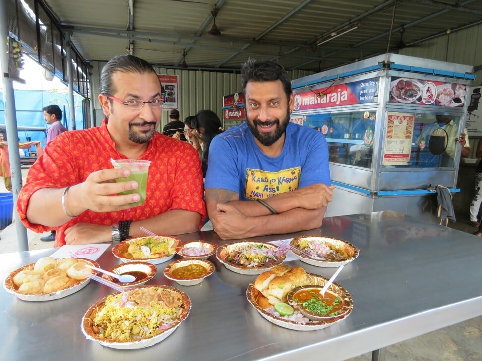 Food show hosts Rocky Singh (left) and Mayur Sharma travelled around India, sampling street food.