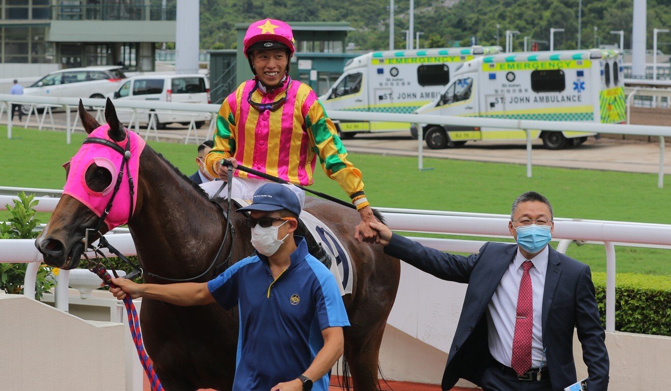 Vincent Ho with Francis Lui after a winner at Sha Tin.