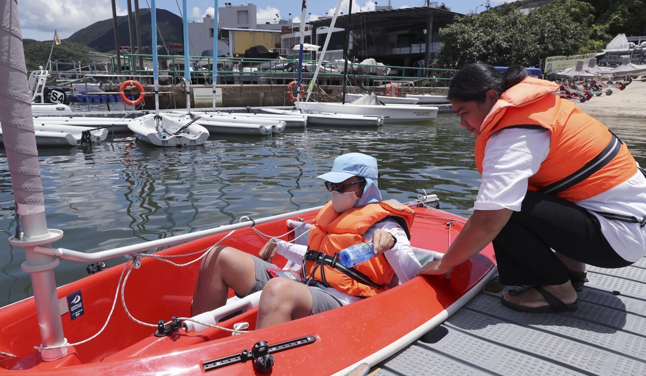 Underprivileged kids learn to sail under the Scallywag and Sailability programme at Hebe Haven Yacht Club in Sai Kung. Photo: Edmond So