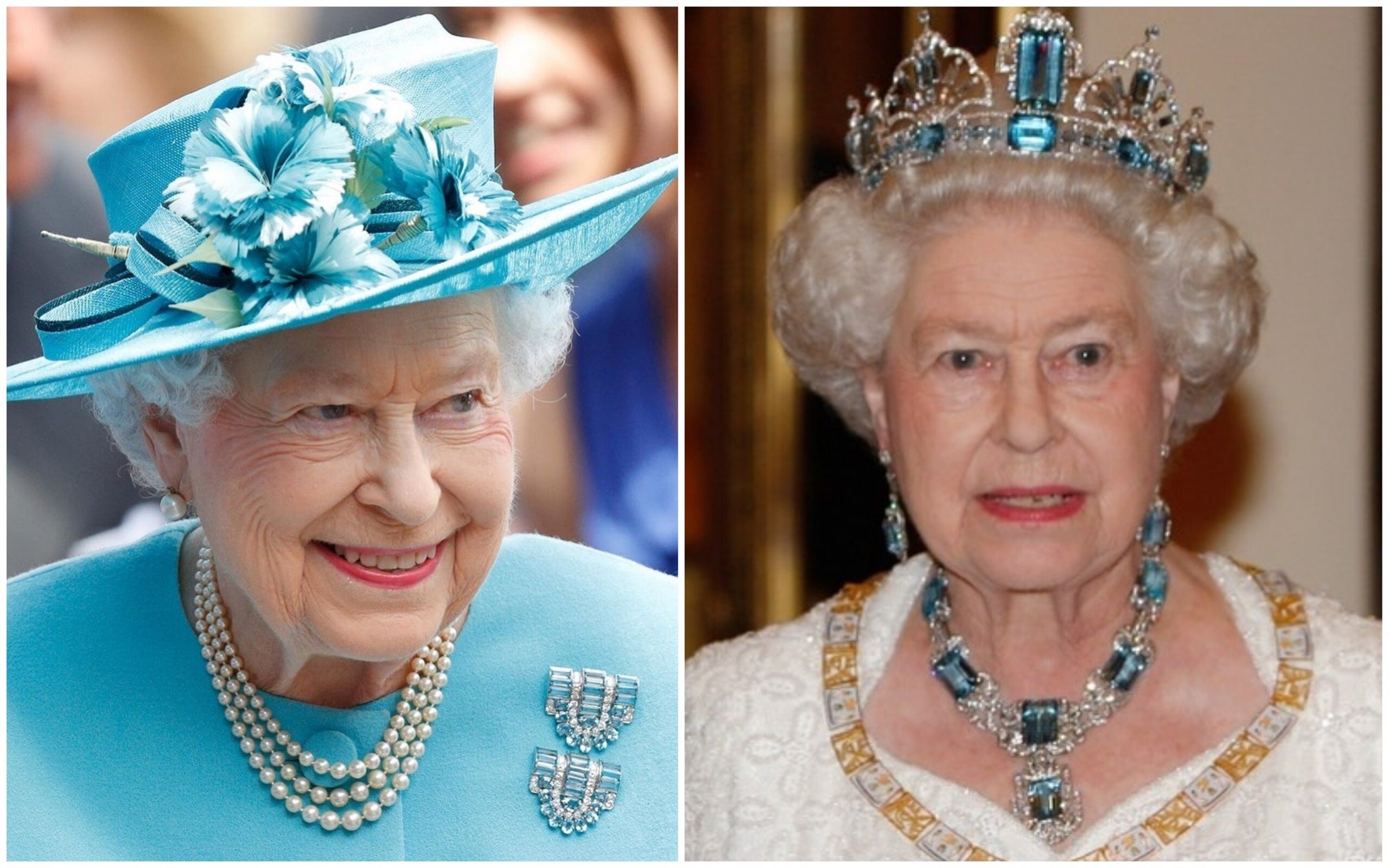 Queen Elizabeth loves her aquamarine jewellery pieces and brooch. Photo: Instagram