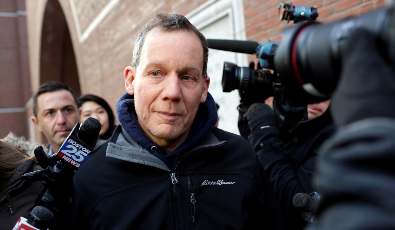 Charles Lieber, who was chairman of the Harvard chemistry department, leaves federal court in Boston on January 30 after being charged with lying about alleged links to the Chinese government. Photo: Reuters