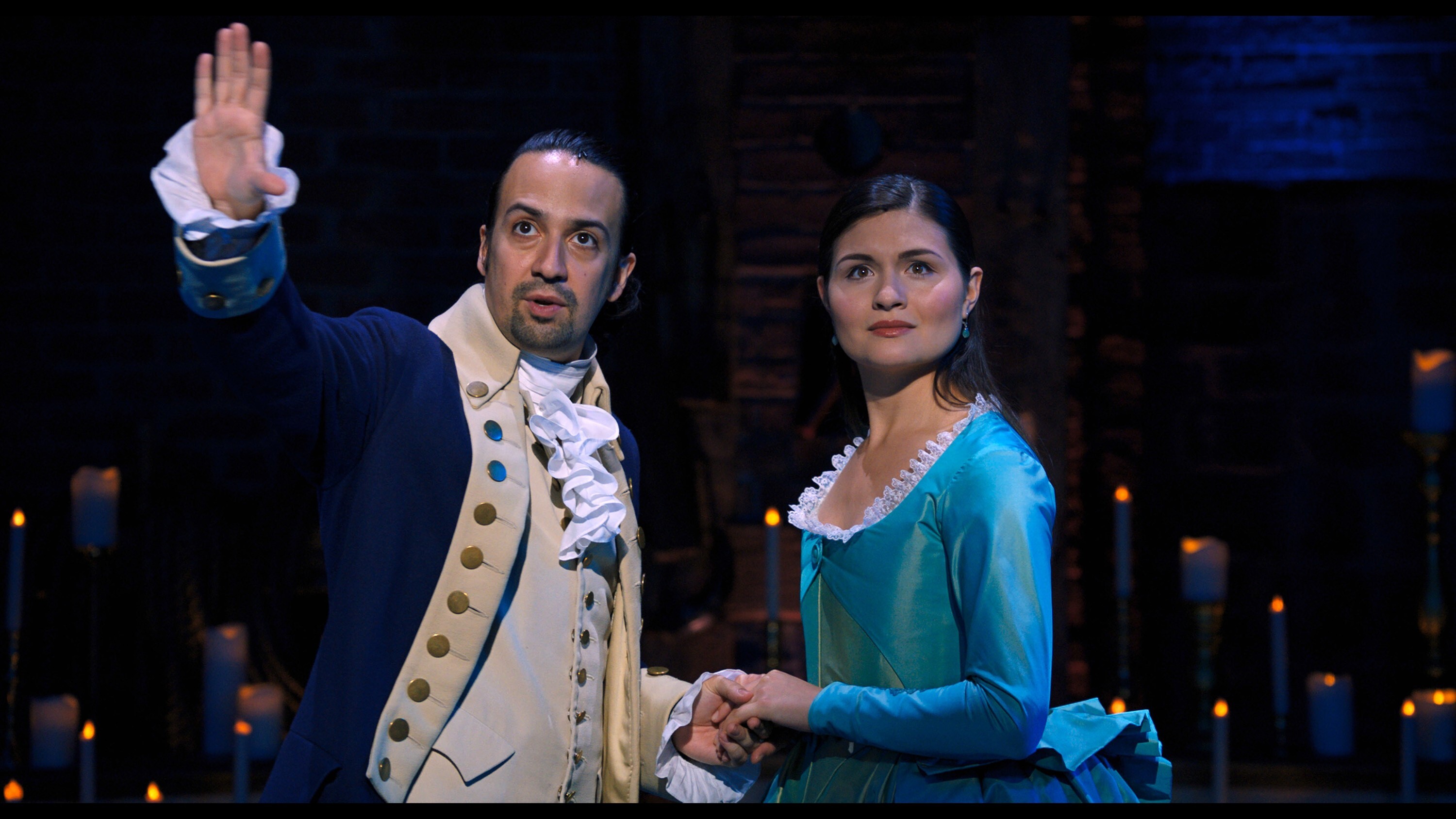 Phillipa Soo portrays Eliza Hamilton in the hit musical Hamilton. Photo: Disney Plus via AP