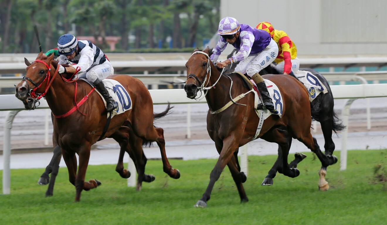 Helene Leadingstar (right) salutes under Karis Teetan in April.