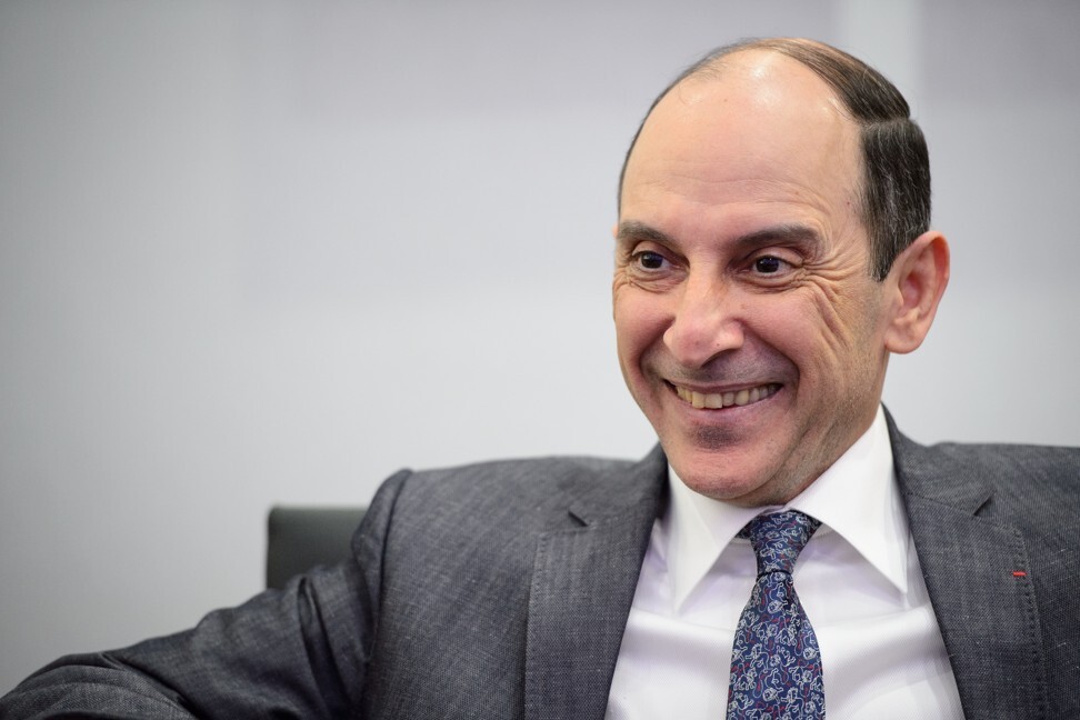 CEO of Qatar Airways Akbar al-Baker during a briefing at the Farnborough air show in Hampshire, England, on July 15, 2014. Photo: AFP