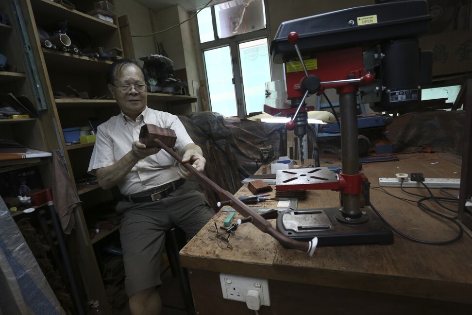 Tong busy in his workshop. Photo: Jonathan Wong