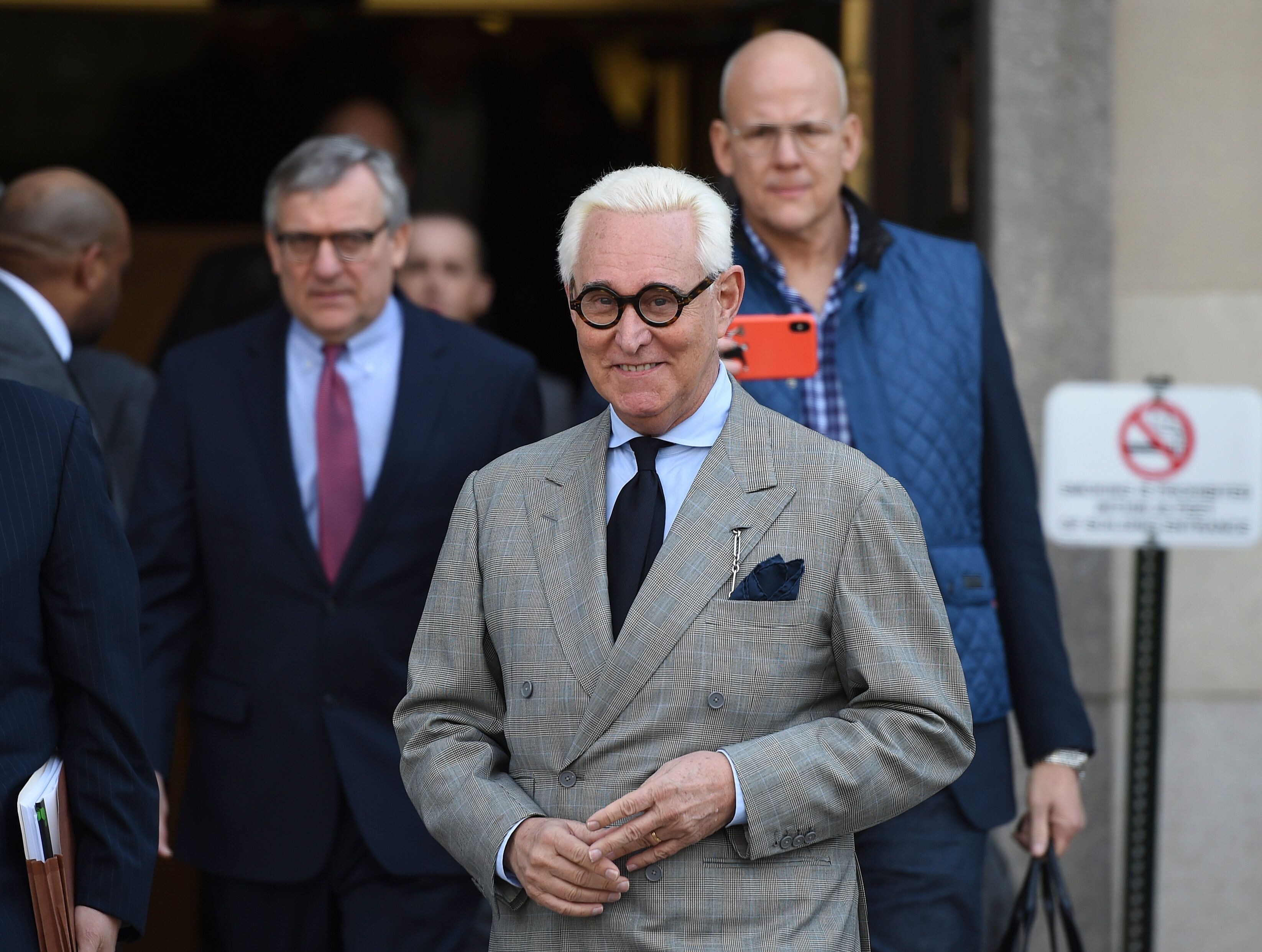 Roger Stone, a former adviser to US President Donald Trump, leaves a court hearing in Washington last year. Photo: AFP