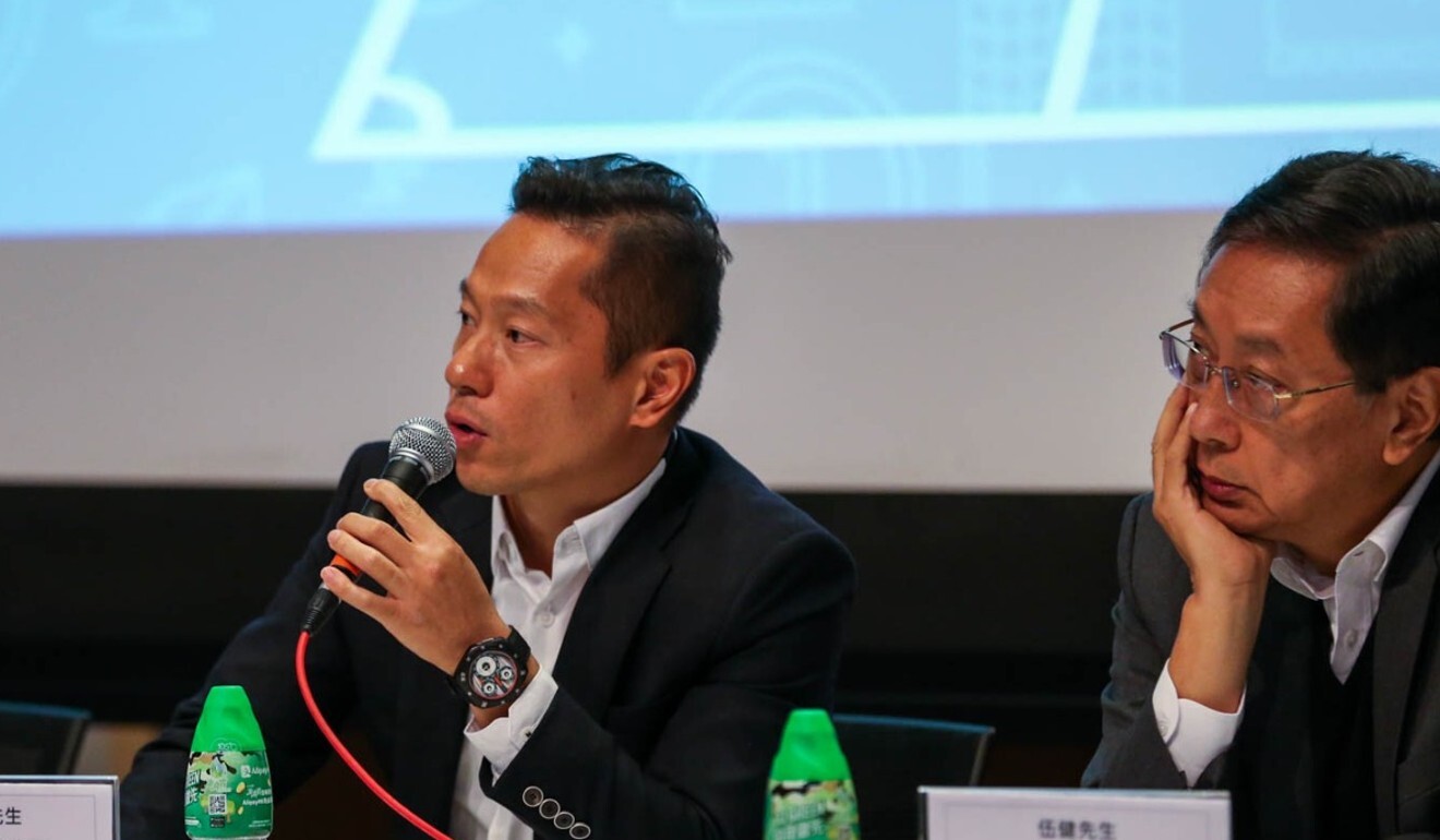 Former Hong Kong international Chan Chi-hong (left) is now a board member of the HKFA. Photo: HKFA