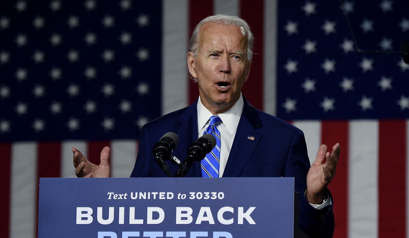 Democratic presidential candidate Joe Biden speaks at an event in Wilmington, Delaware, on Tuesday. Photo: AFP