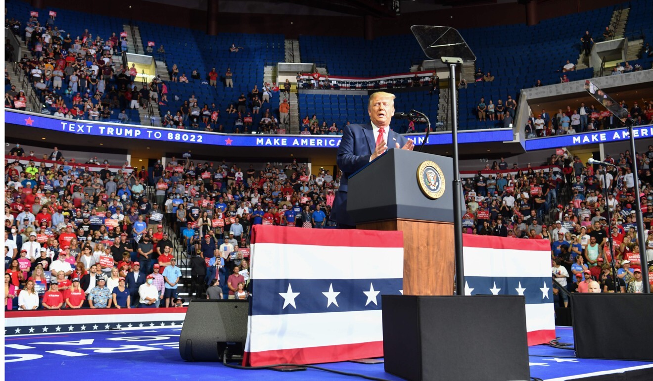 US President Donald Trump speaks during a poorly-attended campaign rally in Tulsa, Oklahoma on June 20. Photo: AFP