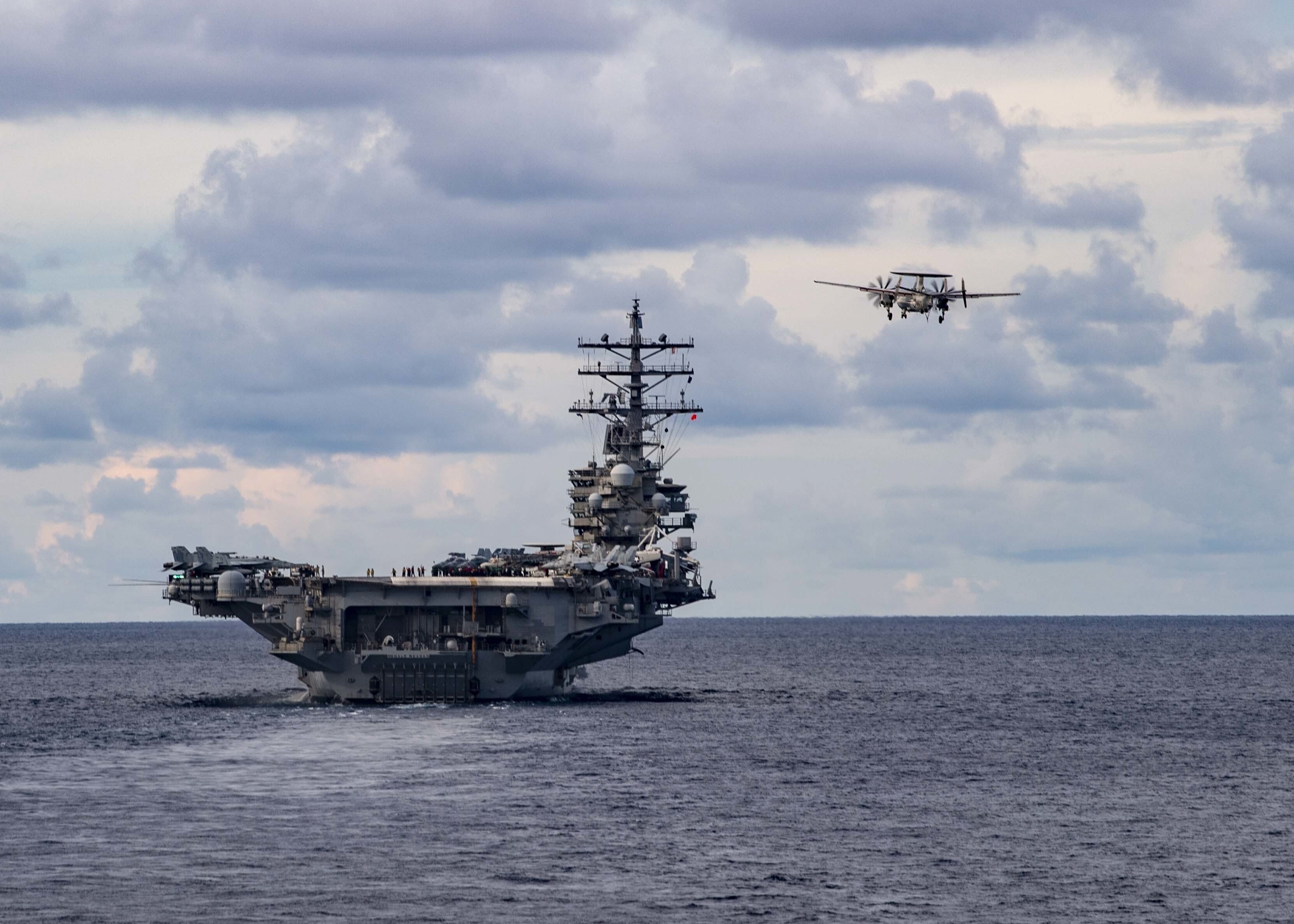 The American aircraft carrier USS Ronald Regan in the South China Sea. Photo: EPA