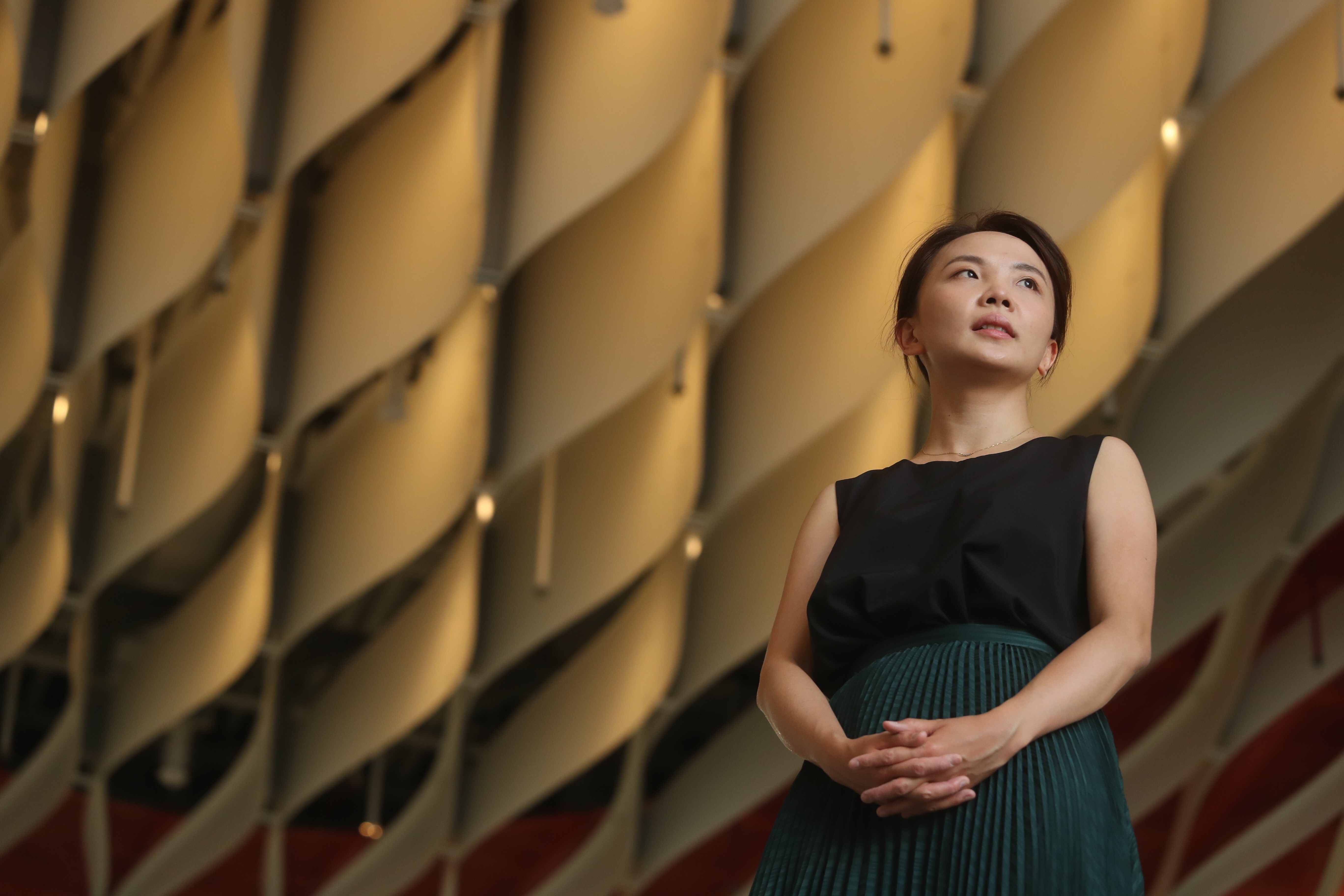 Eureka Chu, an architect at Ronald Lu & Partners, at the Xiqu Centre in the West Kowloon Cultural District. Photo: Edmond So
