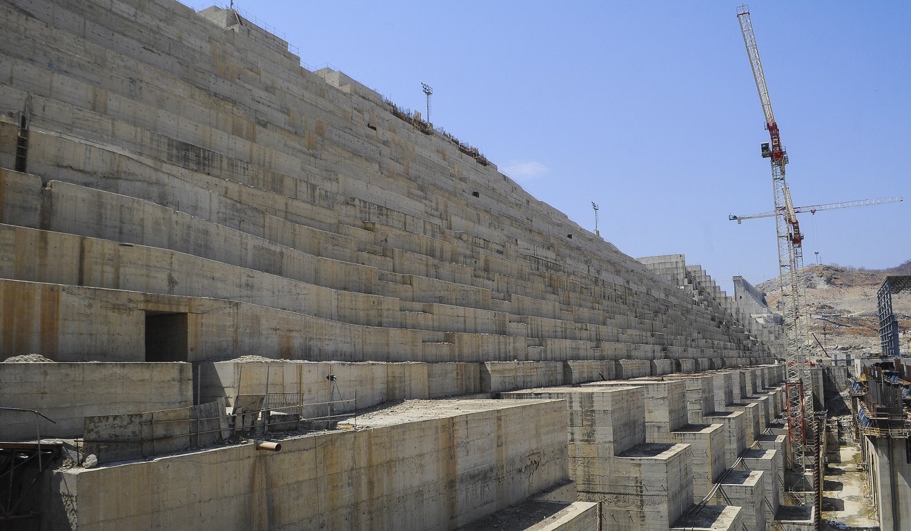 A view of the construction works for the Grand Ethiopian Renaissance Dam in eastern Ethiopia in April 2017. Photo: EPA-EFE