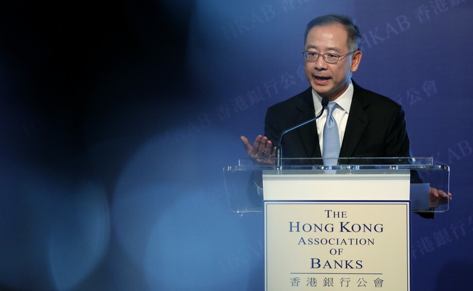HKMA chief executive Eddie Yue Wai-man tell bankers not to be worried about the national security law. Photo: Nora Tam