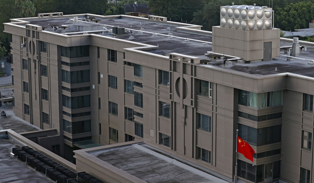 The Chinese consulate office in Houston. Photo: EPA-EFE