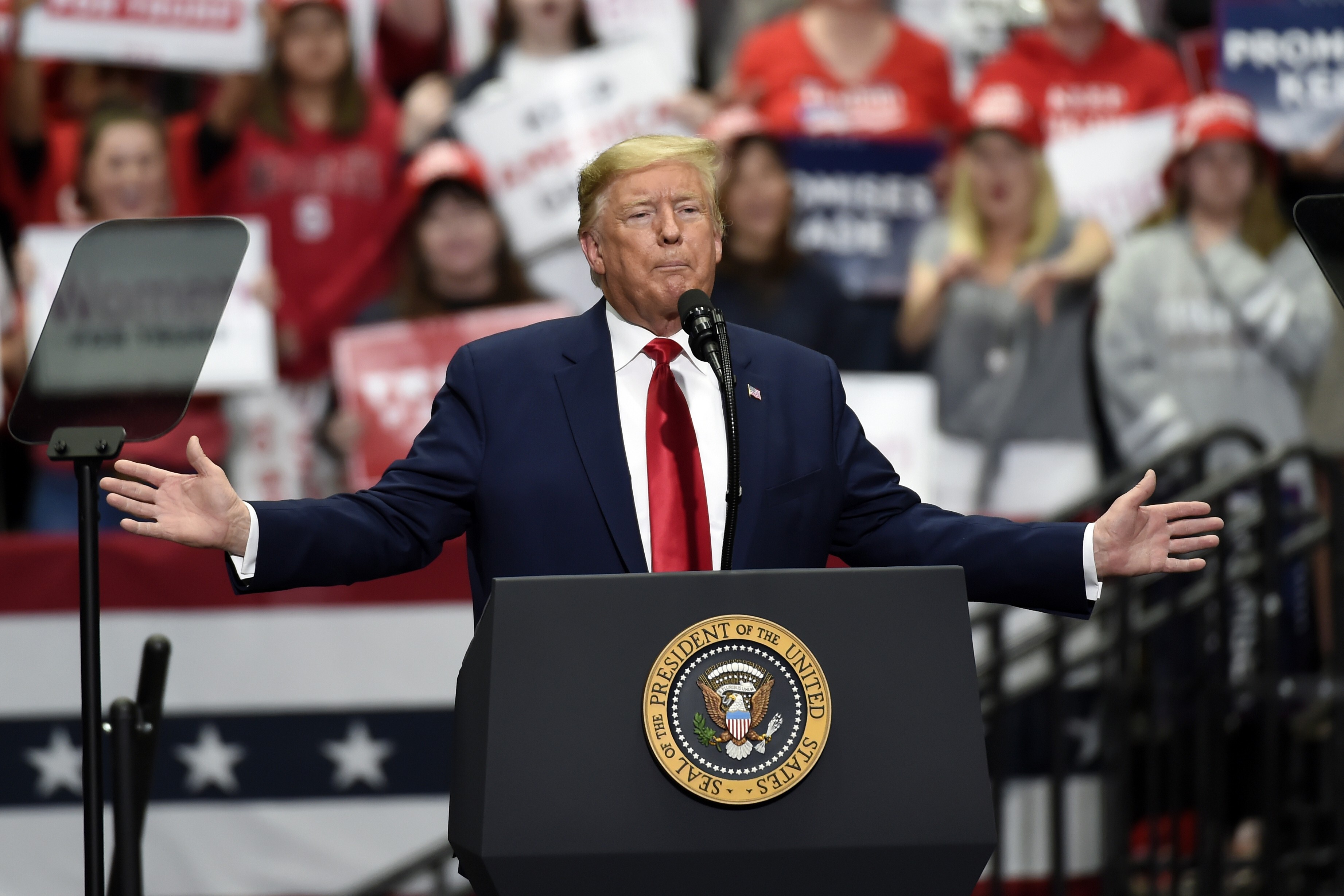 US President Donald Trump speaks during a campaign rally in Charlotte, North Carolina on March 2. Anti-China rhetoric is expected to spike further in the run-up to the US presidential election. Photo: AP