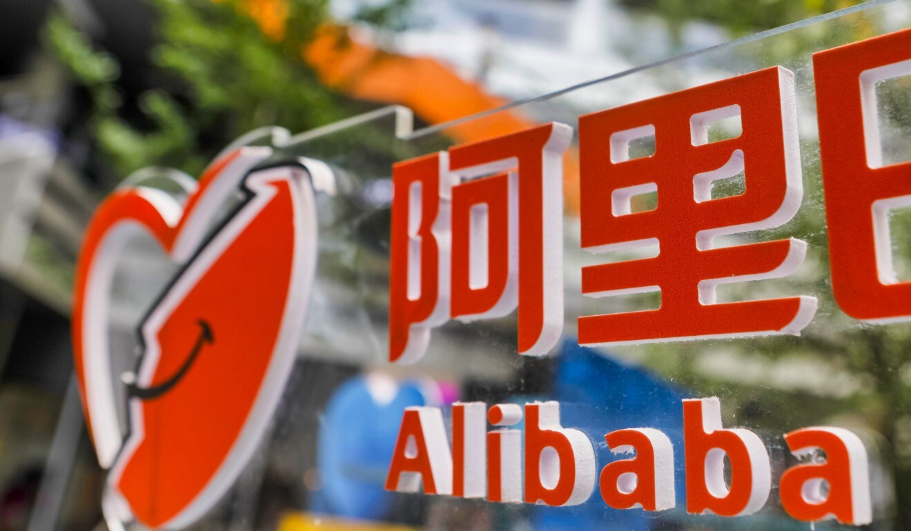 Alibaba’s logo on their headquarters building in Shanghai, China. Photo: EPA-EFE