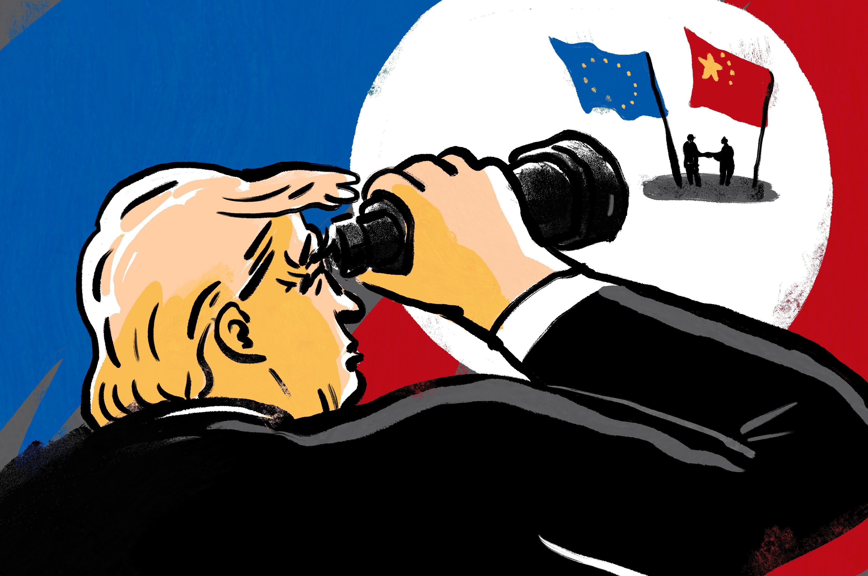 The Trump White House will be closely watching how EU-China investment treaty talks unfold. Illustration: Perry Tse