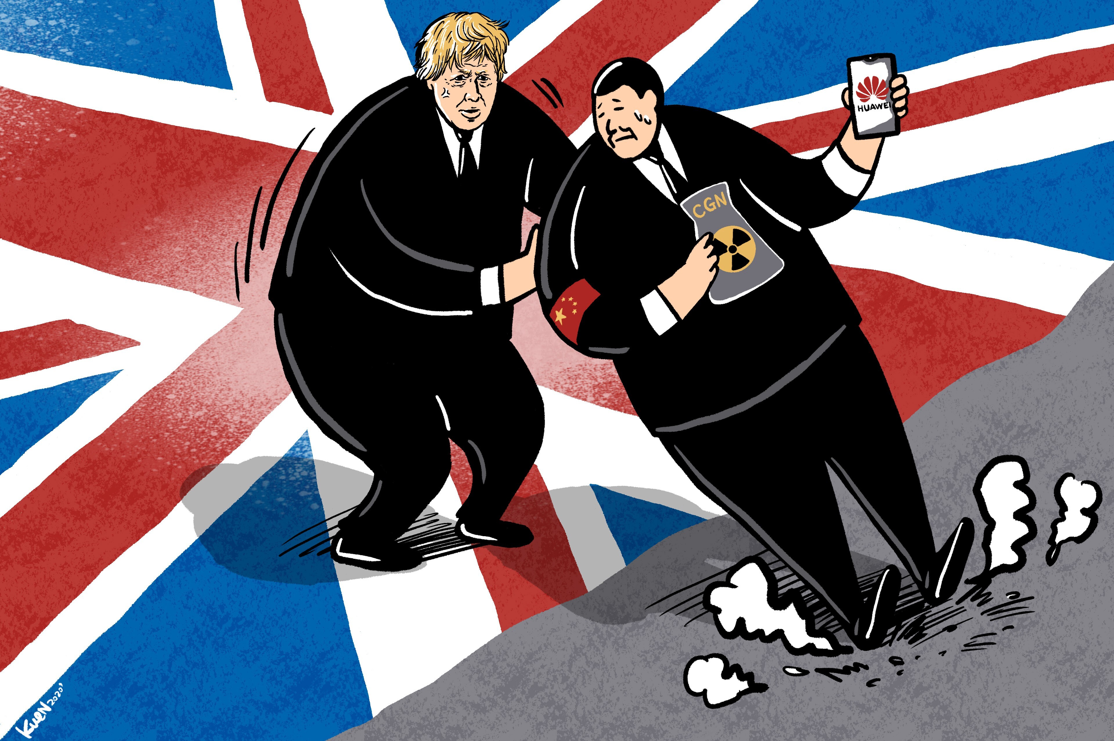 Bilateral trade between Britain and China exceeded US$102.5 billion last year. Illustration: Lau Ka-kuen