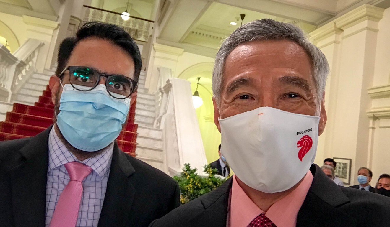 Singapore’s Leader of the Opposition, Pritam Singh, and Prime Minister Lee Hsien Loong. Photo: Facebook