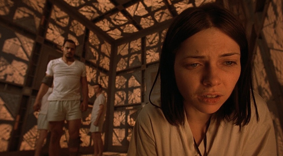 Nicole de Boer in a still from Cube (1997).
