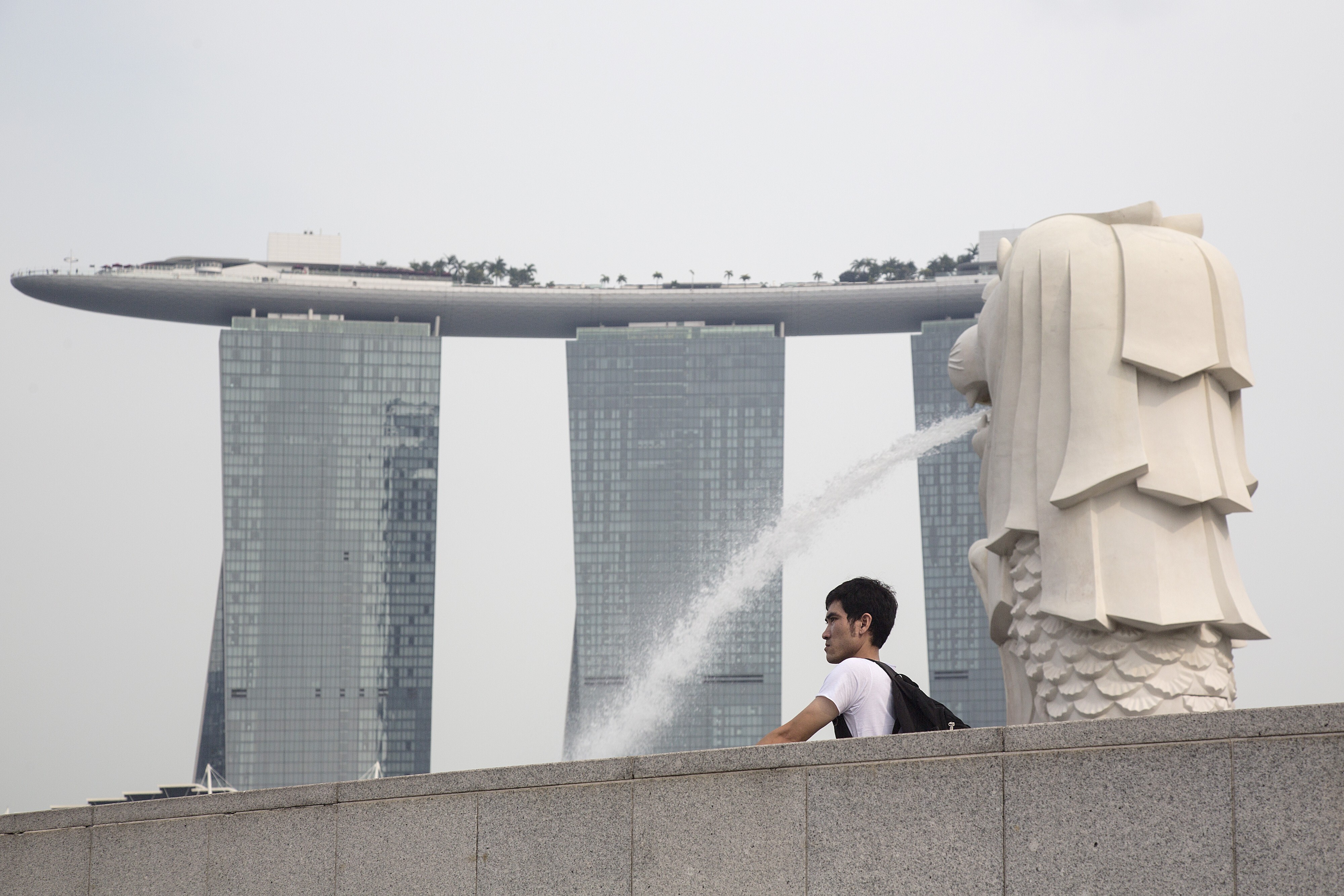The Merlion statue in Singapore. Photo: Bloomberg