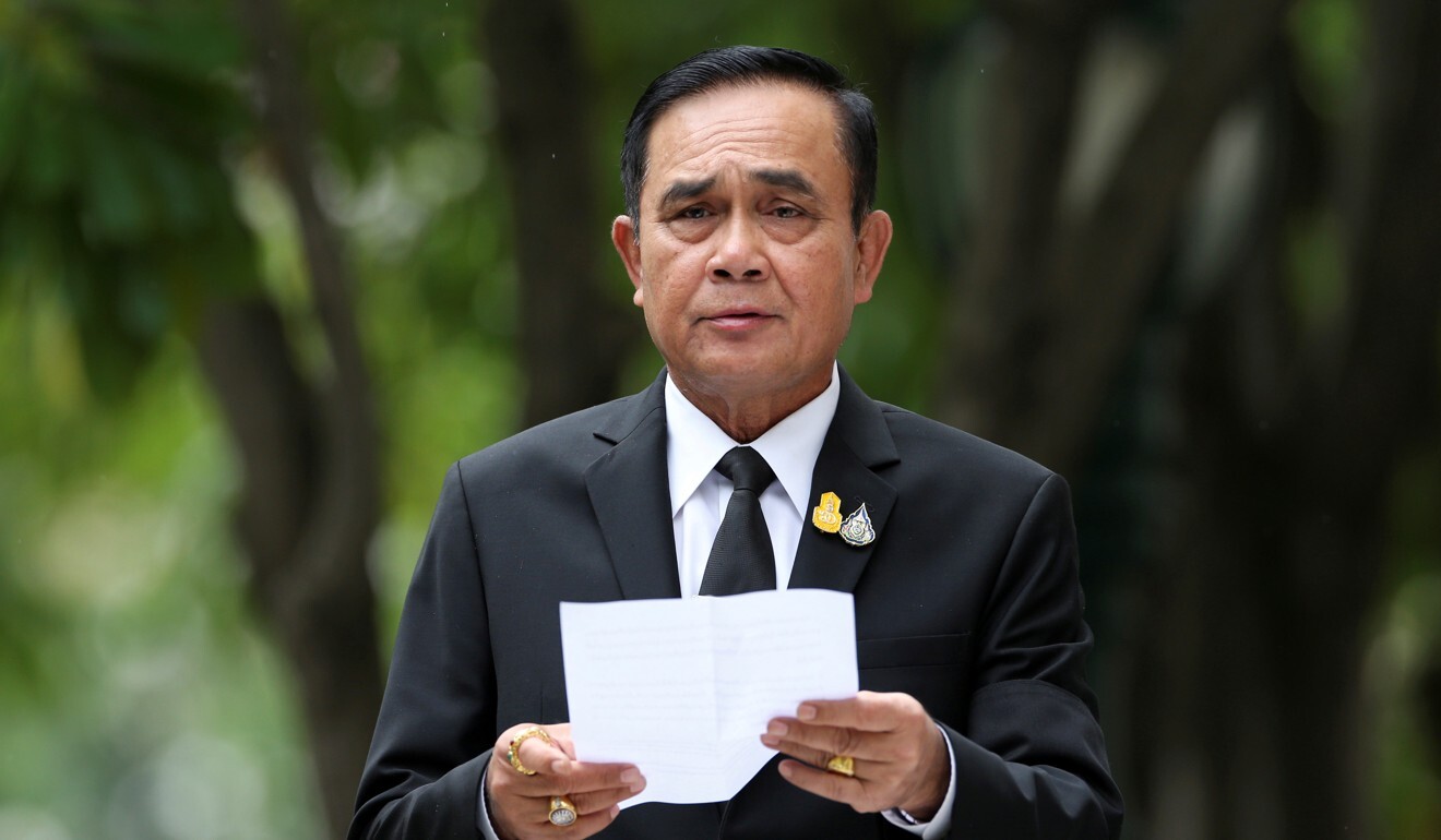 Thailand's Prime Minister Prayuth Chan-ocha speaks to the media at the Government House in Bangkok in June 2019. Photo: Reuters